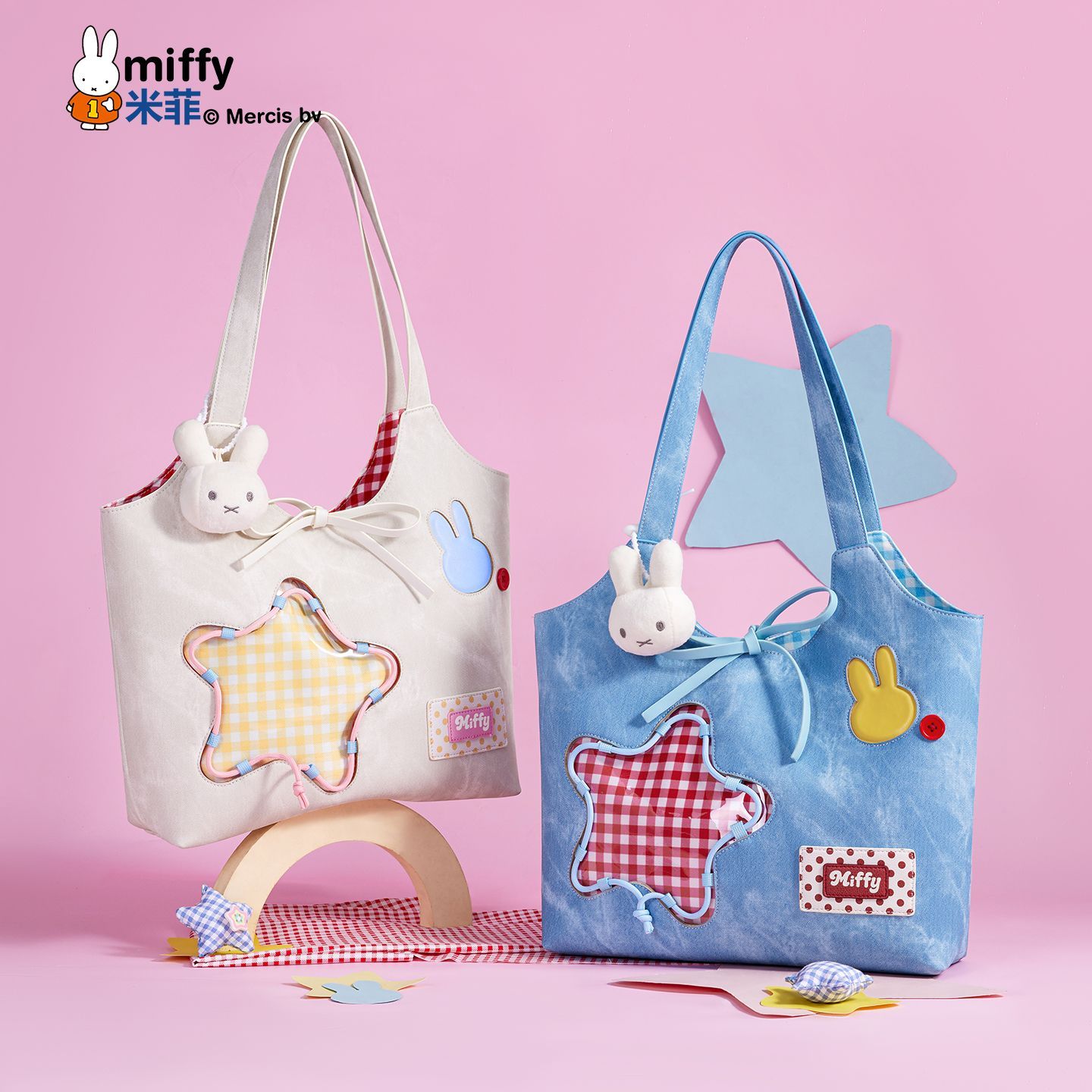 Shoulder Bag Structured - Miffy Kawaii Cartoon Licensed Shoulder Tote