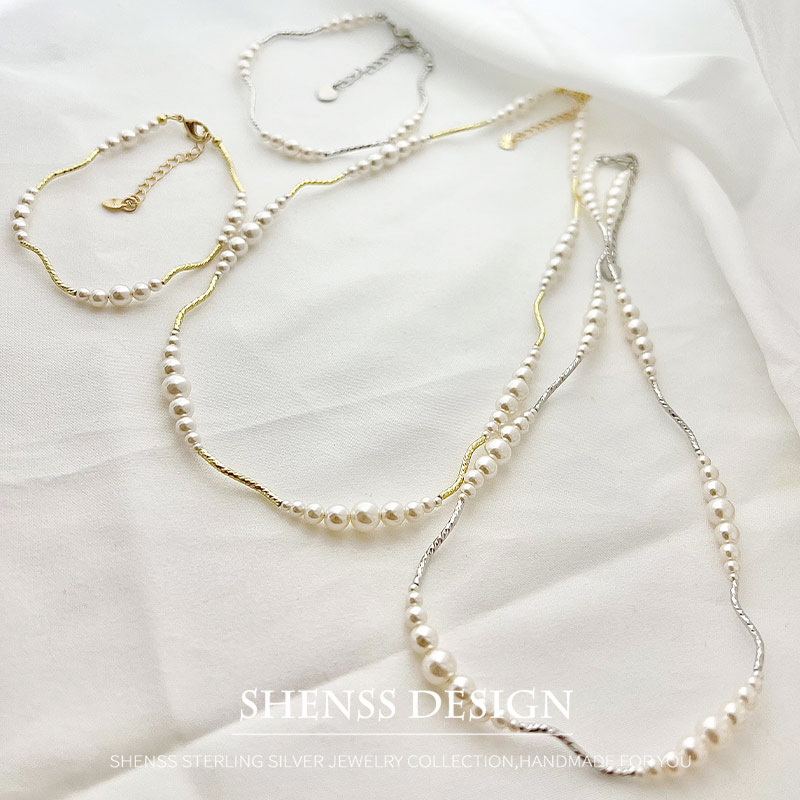 Imitation Pearl Short Necklace - đánh giá và giá Pearl Necklace Set