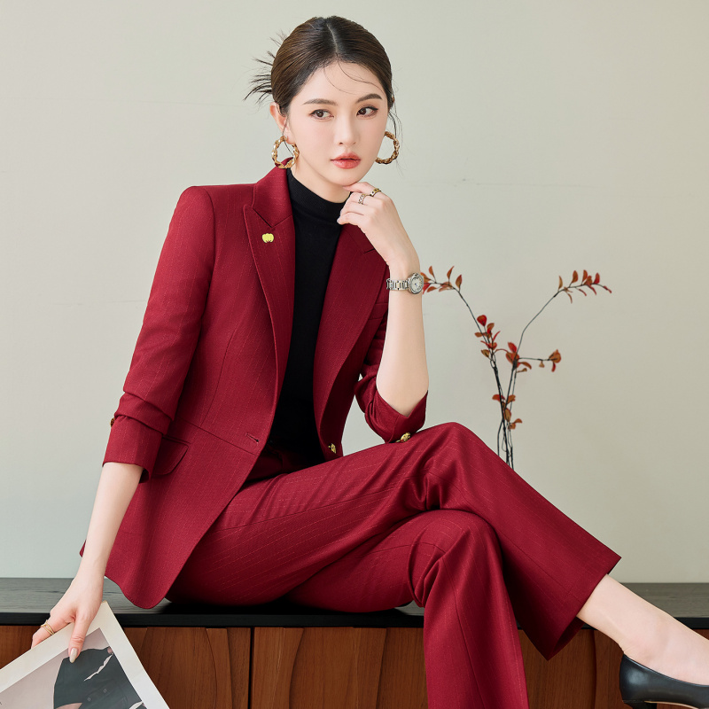 Red Suit Set for Women, Autumn - đánh giá và giá Women'S Office Formal Wear For Ladies