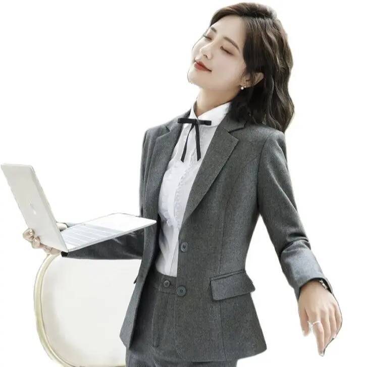 Novelty Gray Formal Blazers an - đánh giá và giá Formal Winter Wear Women Jacket