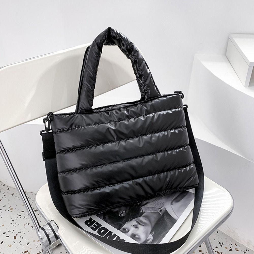 Women Puffer Tote Bag Quilted  - đánh giá và giá Shoulder Bag Structured