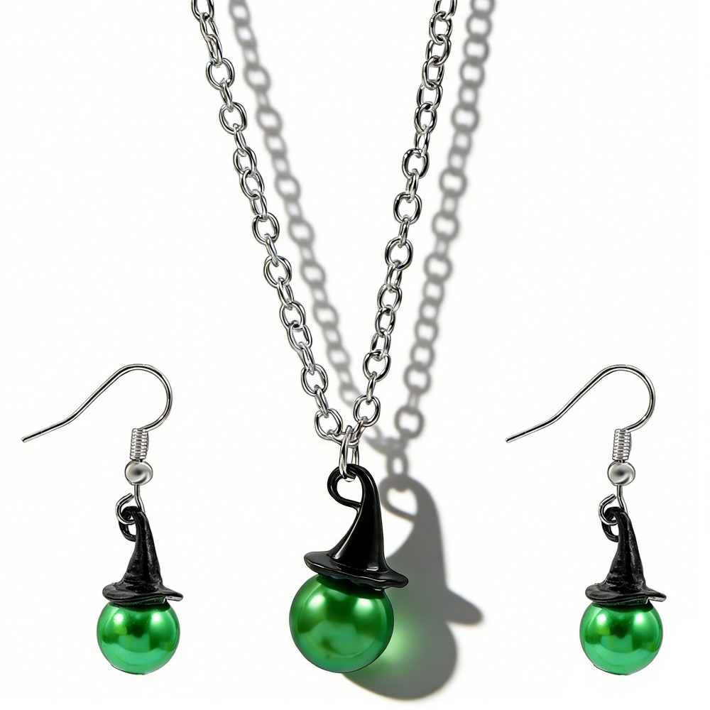 Wicked Inspired Witch Hat & Cr - đánh giá và giá Pearl Necklace Set