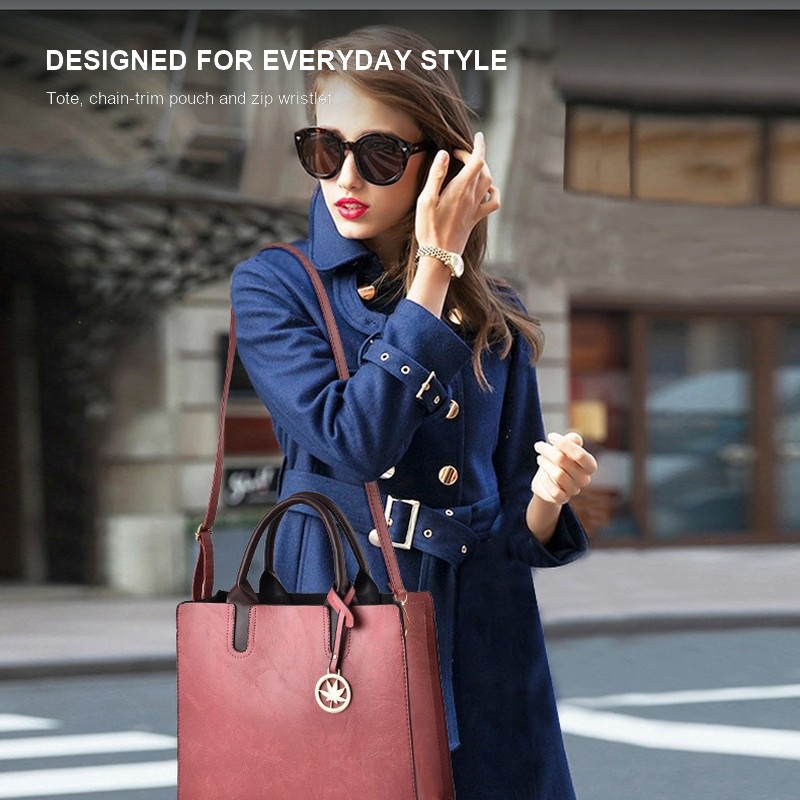 Women's 3 Piece Handbag Set La - đánh giá và giá Shoulder Bag Structured
